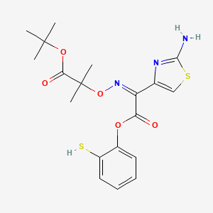 tert-Butyl2-(((1-(2-aminothiazol-4-yl)-2-(2-mercaptophenoxy)-2-oxoethylidene)amino)oxy)-2-methylpropanoate