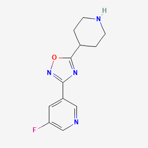 3-(5-Fluoropyridin-3-yl)-5-(piperidin-4-yl)-1,2,4-oxadiazole