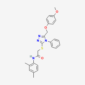 N-(2,4-Dimethylphenyl)-2-((5-((4-methoxyphenoxy)methyl)-4-phenyl-4H-1,2,4-triazol-3-yl)thio)acetamide