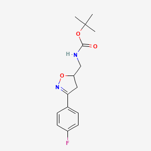 Tert-butyl ((3-(4-fluorophenyl)-4,5-dihydroisoxazol-5-YL)methyl)carbamate