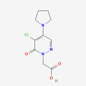 2-(5-Chloro-6-oxo-4-(pyrrolidin-1-yl)pyridazin-1(6H)-yl)acetic acid