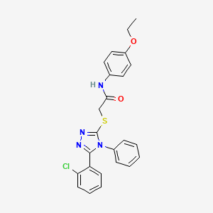 2-((5-(2-Chlorophenyl)-4-phenyl-4H-1,2,4-triazol-3-yl)thio)-N-(4-ethoxyphenyl)acetamide