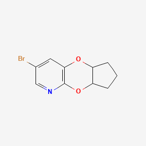 molecular formula C10H10BrNO2 B11785496 3-Bromo-6,7,8,8a-tetrahydro-5aH-cyclopenta[5,6][1,4]dioxino[2,3-b]pyridine 