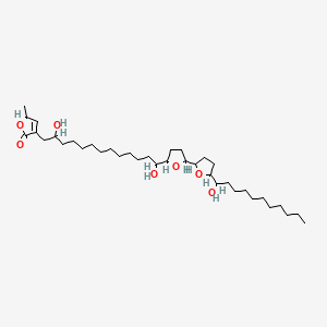 molecular formula C37H66O7 B1178552 4-[2,13-dihydroxy-13-[5-[5-(1-hydroxyundecyl)oxolan-2-yl]oxolan-2-yl]tridecyl]-2-methyl-2H-furan-5-one CAS No. 129212-94-8