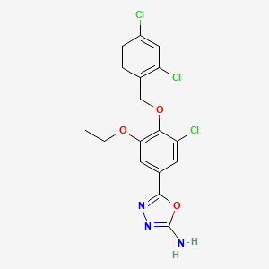 5-(3-Chloro-4-((2,4-dichlorobenzyl)oxy)-5-ethoxyphenyl)-1,3,4-oxadiazol-2-amine