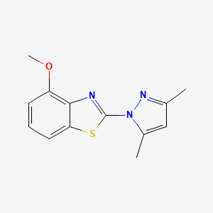 molecular formula C13H13N3OS B11785561 2-(3,5-Dimethyl-1H-pyrazol-1-yl)-4-methoxybenzo[d]thiazole 