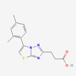 3-(6-(2,4-Dimethylphenyl)thiazolo[3,2-b][1,2,4]triazol-2-yl)propanoic acid