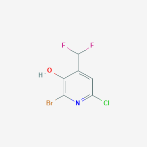 2-Bromo-6-chloro-4-(difluoromethyl)pyridin-3-ol