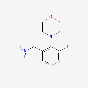 (3-Fluoro-2-morpholinophenyl)methanamine