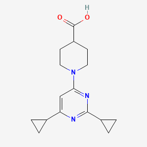 1-(2,6-Dicyclopropylpyrimidin-4-yl)piperidine-4-carboxylic acid