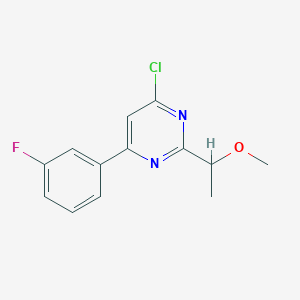 4-Chloro-6-(3-fluorophenyl)-2-(1-methoxyethyl)pyrimidine