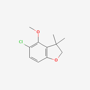 molecular formula C11H13ClO2 B11785764 5-Chloro-4-methoxy-3,3-dimethyl-2,3-dihydrobenzofuran 