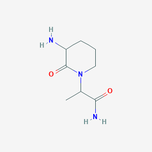 molecular formula C8H15N3O2 B11785782 2-(3-Amino-2-oxopiperidin-1-yl)propanamide 