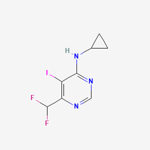 N-Cyclopropyl-6-(difluoromethyl)-5-iodopyrimidin-4-amine