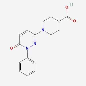 1-(6-Oxo-1-phenyl-1,6-dihydropyridazin-3-yl)piperidine-4-carboxylic acid