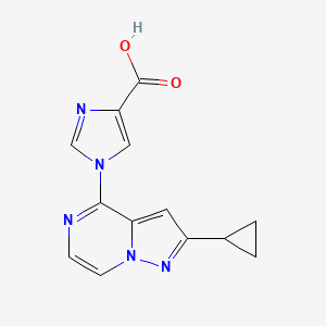 1-(2-Cyclopropylpyrazolo[1,5-a]pyrazin-4-yl)-1H-imidazole-4-carboxylic acid