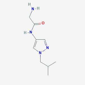 molecular formula C9H16N4O B11785843 2-Amino-N-(1-isobutyl-1H-pyrazol-4-yl)acetamide 