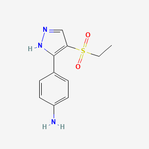 4-(4-(Ethylsulfonyl)-1H-pyrazol-3-yl)aniline