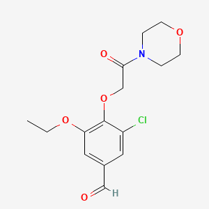 3-Chloro-5-ethoxy-4-(2-morpholino-2-oxoethoxy)benzaldehyde