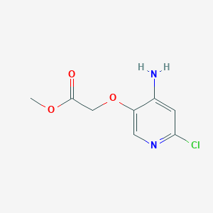 molecular formula C8H9ClN2O3 B11785876 Methyl 2-[(4-Amino-6-chloro-3-pyridyl)oxy]acetate 