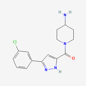 (4-Aminopiperidin-1-yl)(3-(3-chlorophenyl)-1H-pyrazol-5-yl)methanone