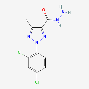 molecular formula C10H9Cl2N5O B11785903 2-(2,4-Dichlorophenyl)-5-methyl-2H-1,2,3-triazole-4-carbohydrazide 