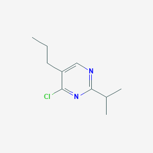 molecular formula C10H15ClN2 B11785931 4-Chloro-2-isopropyl-5-propylpyrimidine 