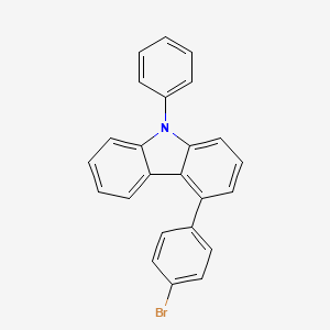 molecular formula C24H16BrN B11785934 4-(4-Bromophenyl)-9-phenyl-9H-carbazole 