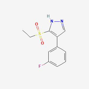 3-(Ethylsulfonyl)-4-(3-fluorophenyl)-1H-pyrazole