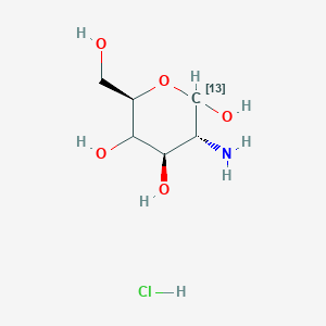 molecular formula C6H14ClNO5 B117860 (3R,4R,6R)-3-Amino-6-(hydroxymethyl)(213C)oxane-2,4,5-triol;hydrochloride CAS No. 478518-55-7