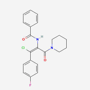 molecular formula C21H20ClFN2O2 B11786004 (Z)-N-(1-Chloro-1-(4-fluorophenyl)-3-oxo-3-(piperidin-1-yl)prop-1-en-2-yl)benzamide CAS No. 1800044-80-7