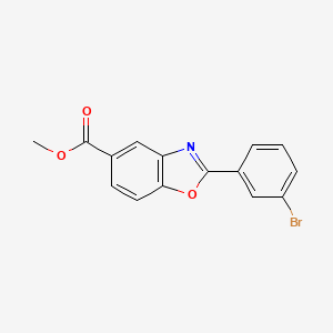 molecular formula C15H10BrNO3 B11786141 Methyl 2-(3-bromophenyl)benzo[d]oxazole-5-carboxylate 