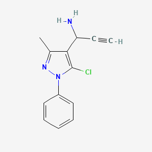 1-(5-Chloro-3-methyl-1-phenyl-1H-pyrazol-4-yl)prop-2-yn-1-amine