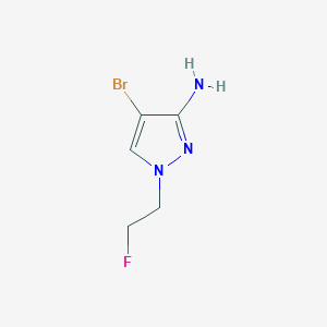 molecular formula C5H7BrFN3 B11786164 4-Bromo-1-(2-fluoroethyl)-1H-pyrazol-3-amine 