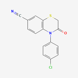 4-(4-Chlorophenyl)-3-oxo-3,4-dihydro-2H-benzo[B][1,4]thiazine-7-carbonitrile