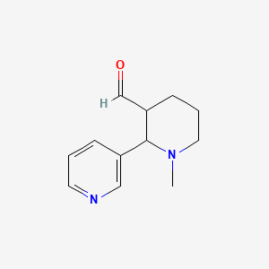 1-Methyl-2-(pyridin-3-yl)piperidine-3-carbaldehyde