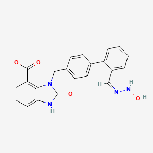 methyl 3-[[4-[2-[(Z)-(hydroxyhydrazinylidene)methyl]phenyl]phenyl]methyl]-2-oxo-1H-benzimidazole-4-carboxylate