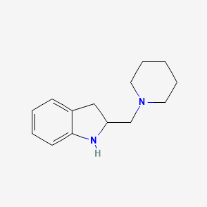 molecular formula C14H20N2 B11786214 2-(Piperidin-1-ylmethyl)indoline 