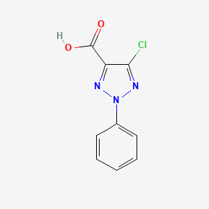 molecular formula C9H6ClN3O2 B11786221 5-Chloro-2-phenyl-2H-1,2,3-triazole-4-carboxylicacid 