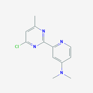 2-(4-Chloro-6-methylpyrimidin-2-YL)-N,N-dimethylpyridin-4-amine