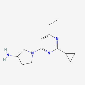 1-(2-Cyclopropyl-6-ethylpyrimidin-4-yl)pyrrolidin-3-amine