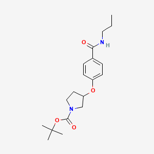 tert-Butyl 3-(4-(propylcarbamoyl)phenoxy)pyrrolidine-1-carboxylate