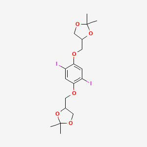 4,4'-(((2,5-Diiodo-1,4-phenylene)bis(oxy))bis(methylene))bis(2,2-dimethyl-1,3-dioxolane)