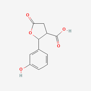 2-(3-Hydroxyphenyl)-5-oxotetrahydrofuran-3-carboxylic acid