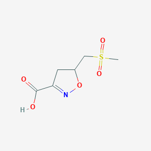 5-((Methylsulfonyl)methyl)-4,5-dihydroisoxazole-3-carboxylic acid