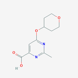 2-Methyl-6-((tetrahydro-2H-pyran-4-yl)oxy)pyrimidine-4-carboxylic acid