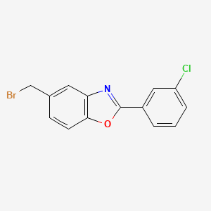 molecular formula C14H9BrClNO B11786434 5-(Bromomethyl)-2-(3-chlorophenyl)benzo[d]oxazole 