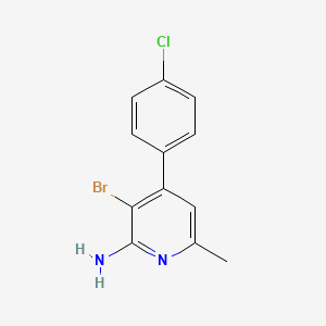 3-Bromo-4-(4-chlorophenyl)-6-methylpyridin-2-amine