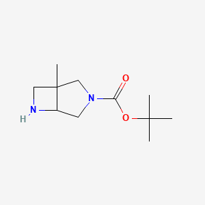 molecular formula C11H20N2O2 B11786441 tert-Butyl 1-methyl-3,6-diazabicyclo[3.2.0]heptane-3-carboxylate 