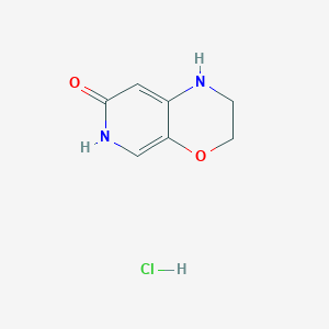 molecular formula C7H9ClN2O2 B11786451 2,3-Dihydro-1H-pyrido[3,4-b][1,4]oxazin-7-ol hydrochloride 